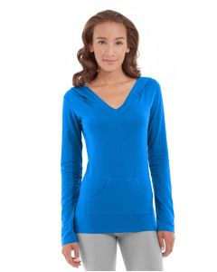 Eos V-Neck Hoodie-S-Blue